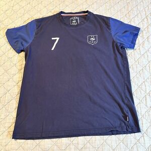 France Soccer Jersey Griezmann 7 FFF Blue Tee Shirt Size XL 2018 World Cup Tee